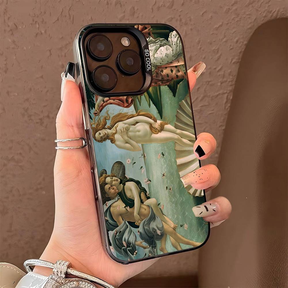 Чехол для телефона с картиной Сандро Боттичелли для iPhone 16 15 14 13 12 11 Pro Max Матовый противоударный задний чехол Защита от падений Матовая крышка