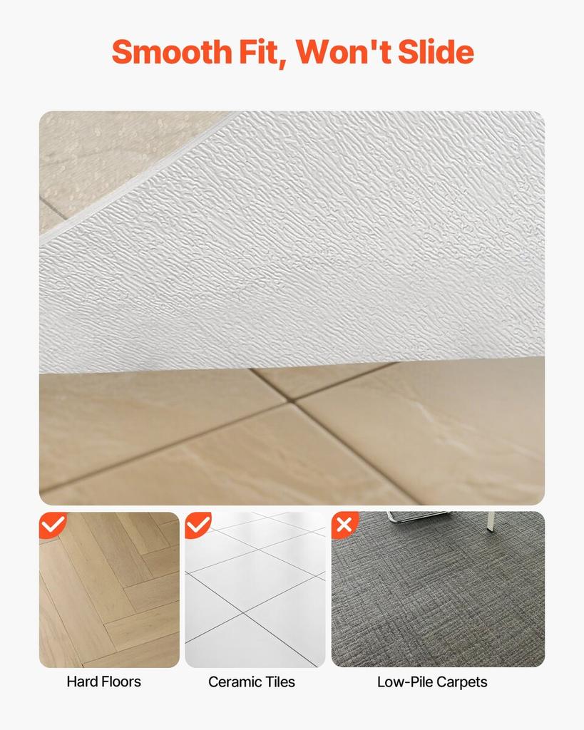 Chair Mat, 915 x 1225 mm Transparent Office Chair Mat for Hard Floors, Floor Protector for Rolling Chairs, Non-Slip & Easy to Clean, Smooth Glide