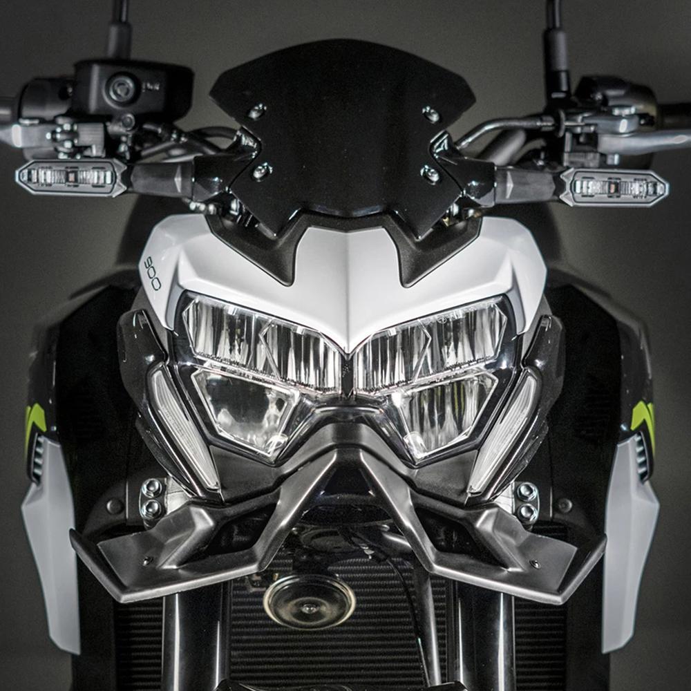 Для Kawasaki Z900-2022 аксессуары для мотоциклов черный голый передний спойлер с прижимной силой крылышко аэродинамический комплект крыльев