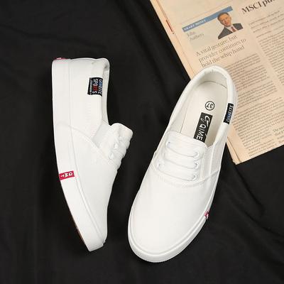 Женская мода белые туфли дышащие удобные плоские парусиновые туфли повседневная обувь