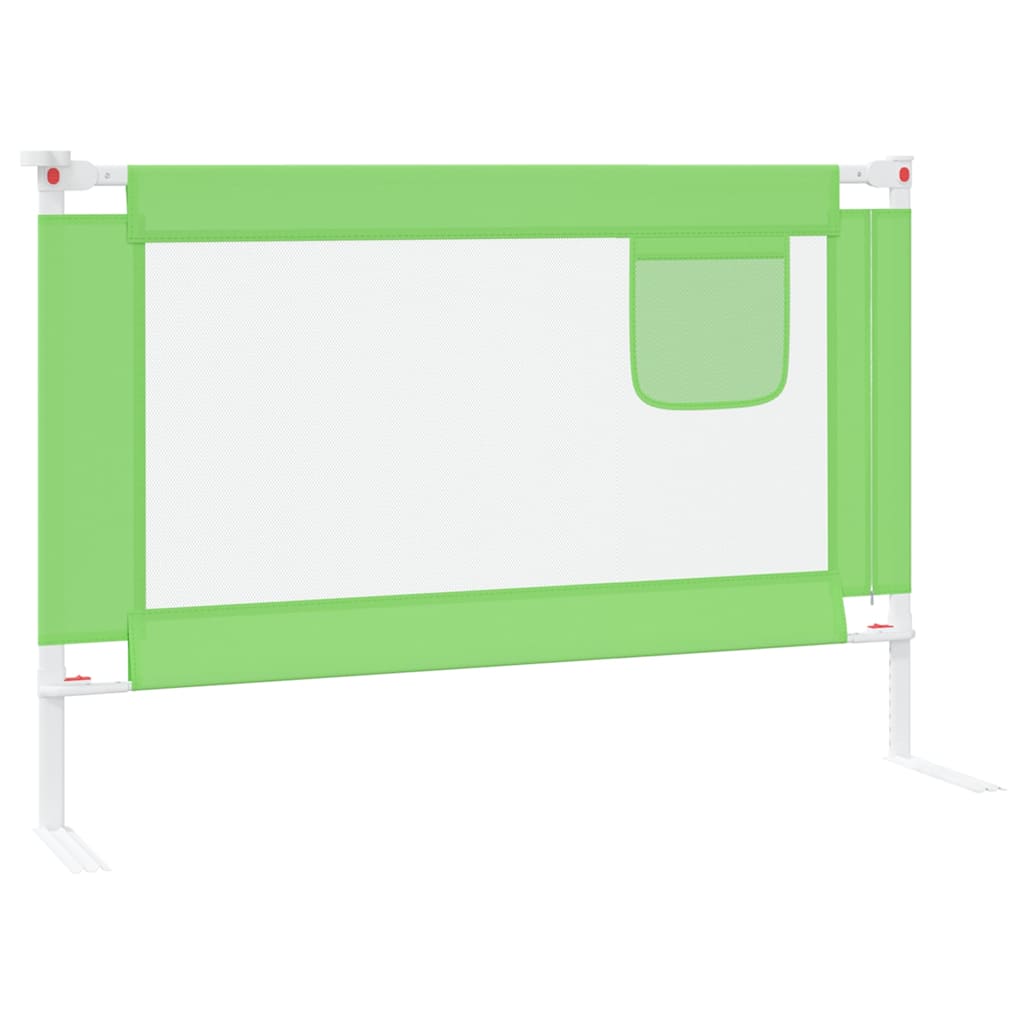 Toddler Bed Guard Rail Green 100 x 25 cm Fabric