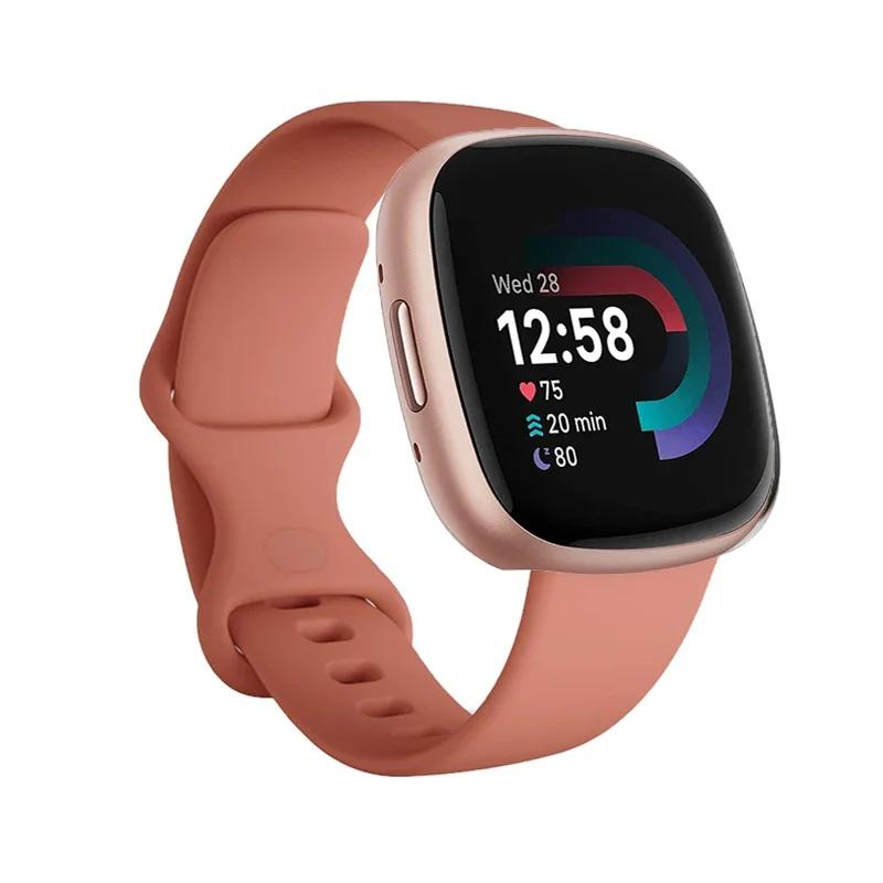 Спортивный ремешок для Fitbit Versa 3, ремешок для смарт-часов, аксессуары для браслета, ремешки для часов, мягкий силиконовый браслет для Fitbit Sense Versa3
