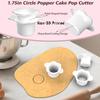 Circle Cake Pop Mold Set 1.75-Inch Round Cookie Cutter with Base Tray Plastic Cake Bar Mold for Truffles Desserts