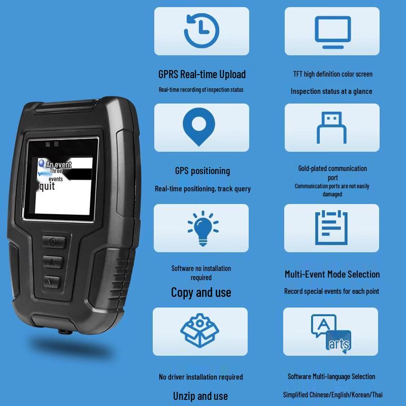 Zhengzhuan ET-9090 GPS/GPRS Система патрулирования в реальном времени CN вилка (адаптер в комплекте)