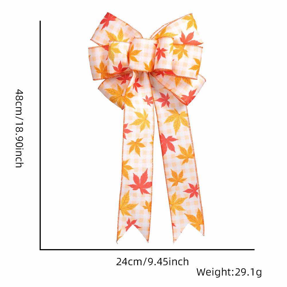Красочный набор бантов из кленовых листьев и тыкв ко Дню Благодарения для сезонных праздников