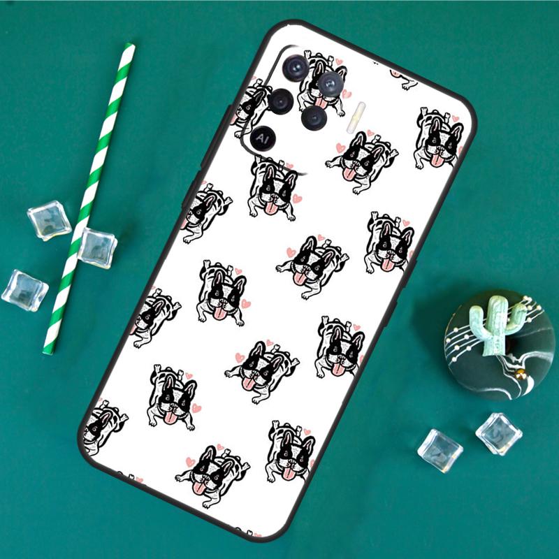 french bulldog Phone Case For Oppo A18 A38 A58 A78 A98 A40 A60 A80 A91 A15 A17 A74 A94 A54 A57S A16 A76 A96