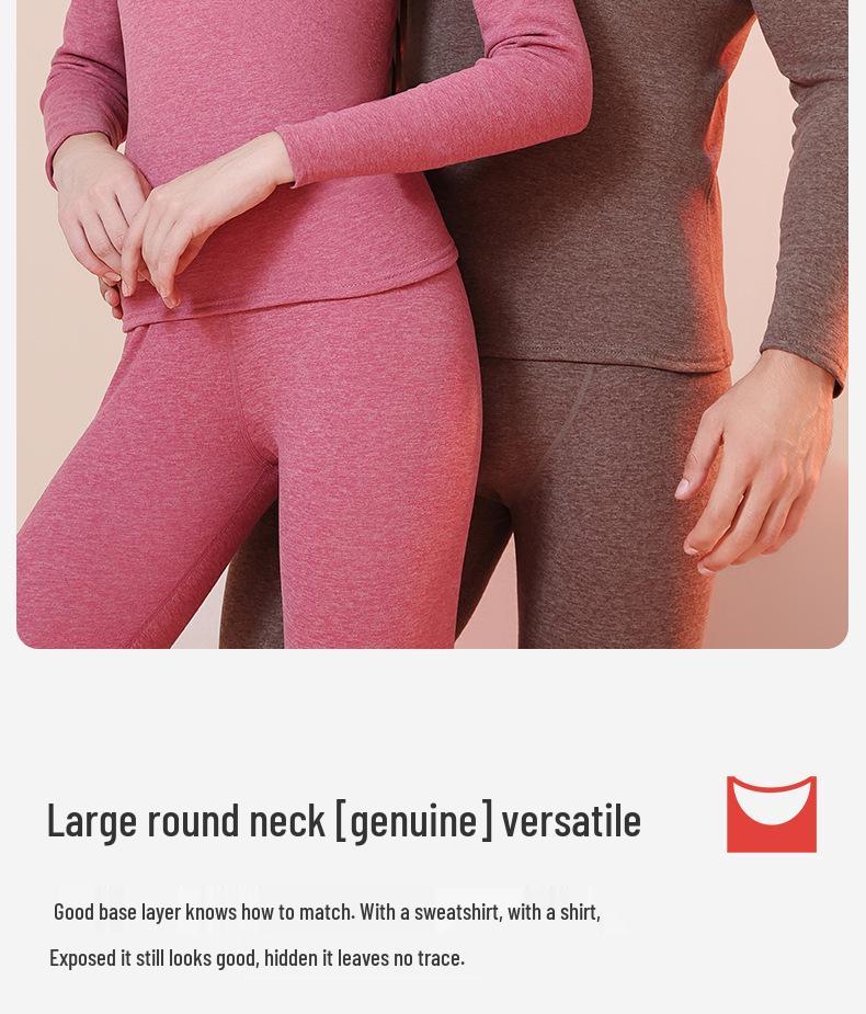 Мужской и женский ультратолстый базовый слой из мериносовой шерсти: Теплый, приятный к коже комплект с круглым вырезом для осени и зимы