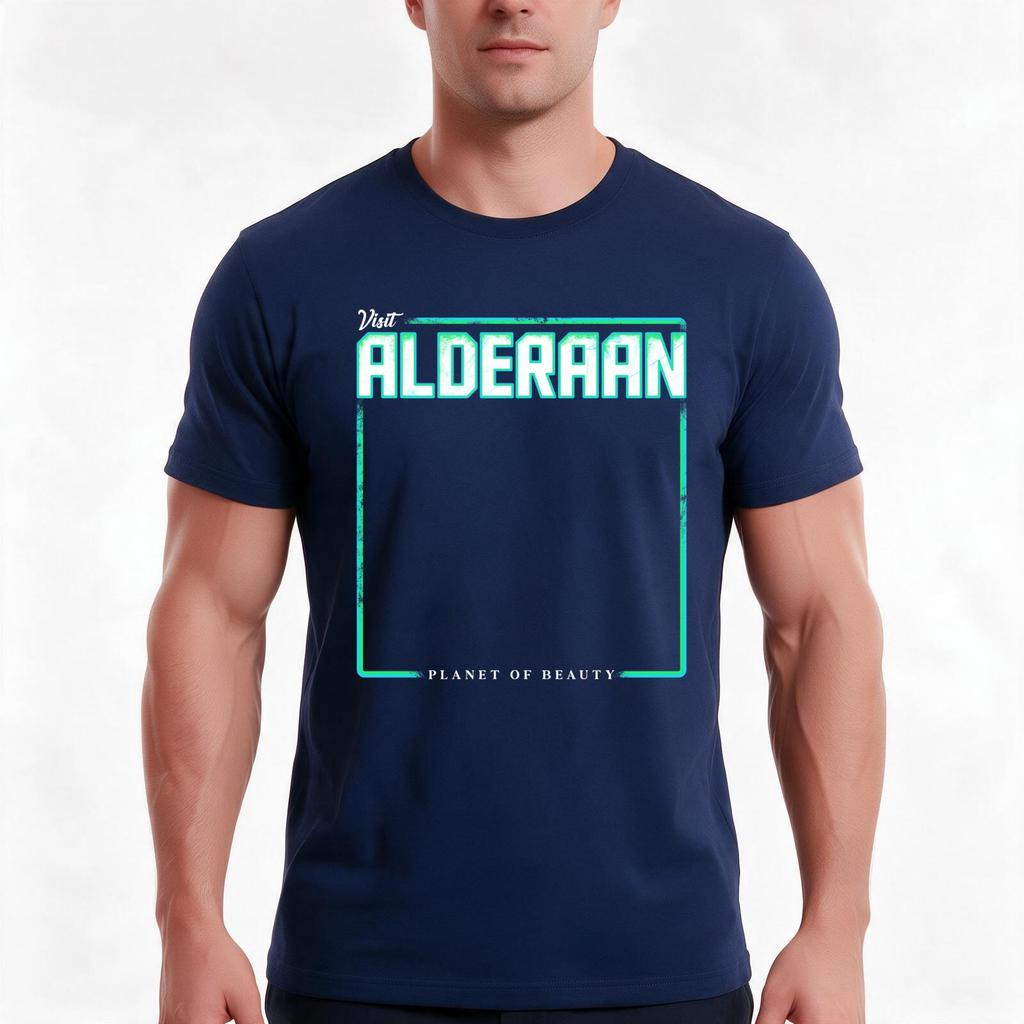 Visit Alderaan Tshirt Summer Casual Cotton Tee Oversized Streetwear Tops Vintage Graphic Print Loose Fit Short Sleeve