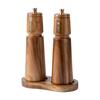 Ceramic Core Acacia Wood Pepper Mill Set Adjustable Particle Size Spice Mill Bottle  Dinning Table