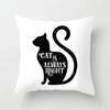 Lovely Cartoon Black Cat Cushion Cover Pillow Cover Sofa Car Home Decoration Room Decoration 45*45cm