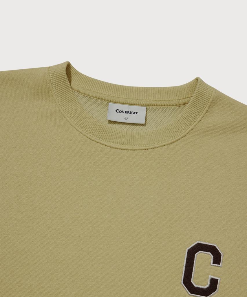 COVERNAT C Logo Sweatshirt Dusty Yellow