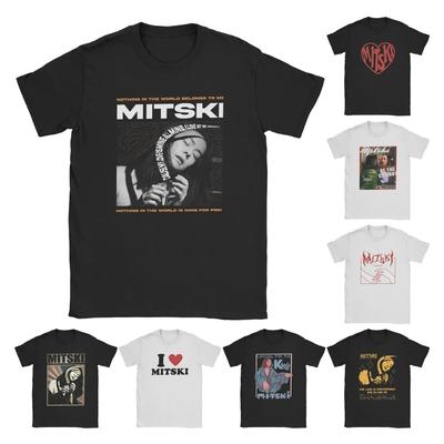 Мужская футболка Mitski Music Романтичная Альбомная Шикарная Харадзюку Хлопковая Одежда Потрясающая Футболка с коротким рукавом и круглым вырезом Летние Футболки