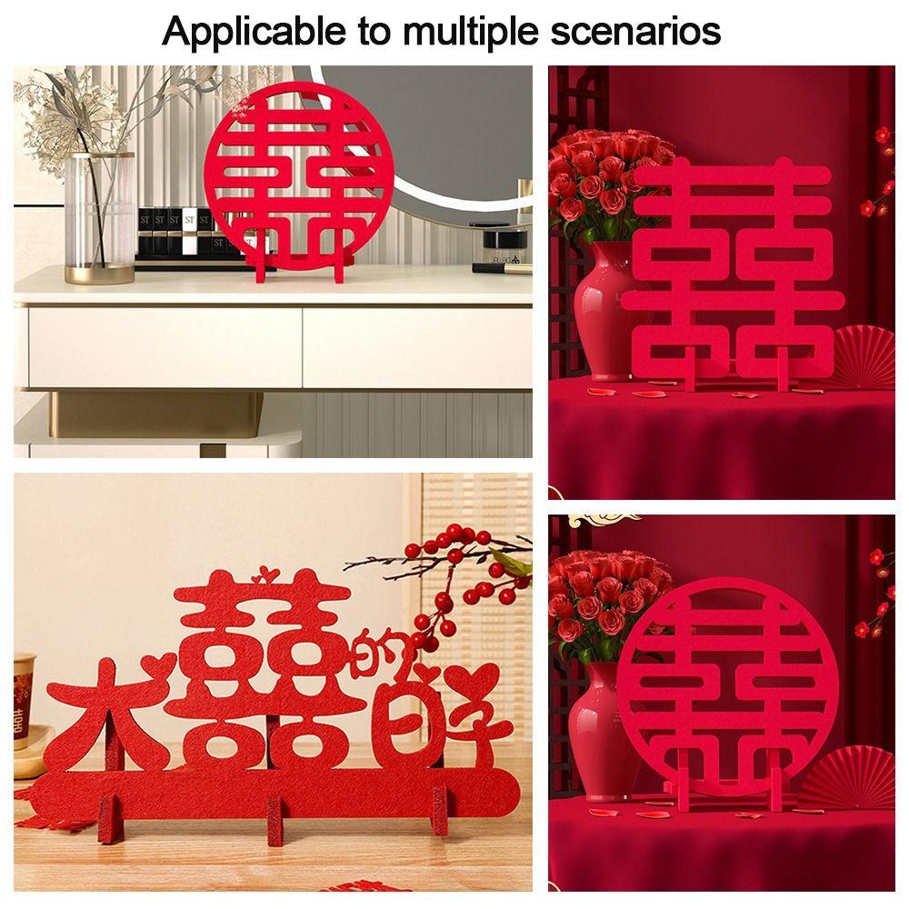3D Wedding Ornament Wedding Supplies Xi Word Sticker Chinese Wedding Decoration Wall Stickers
