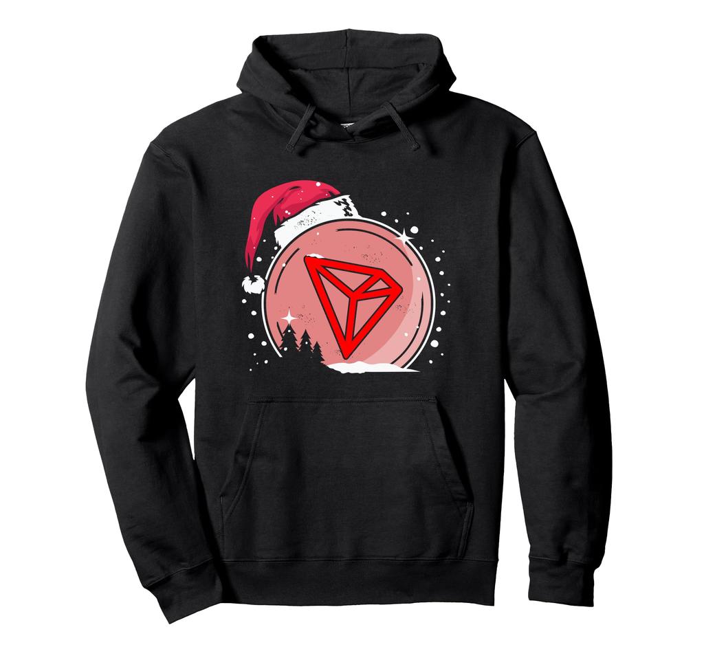 Команда HODL TRON TRX:На Луну Крипто Санта Рождественская Шапка Худи