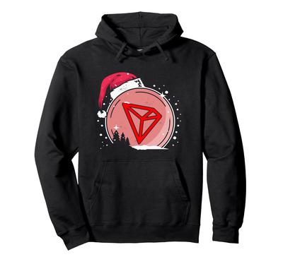 Команда HODL TRON TRX:На Луну Крипто Санта Рождественская Шапка Худи