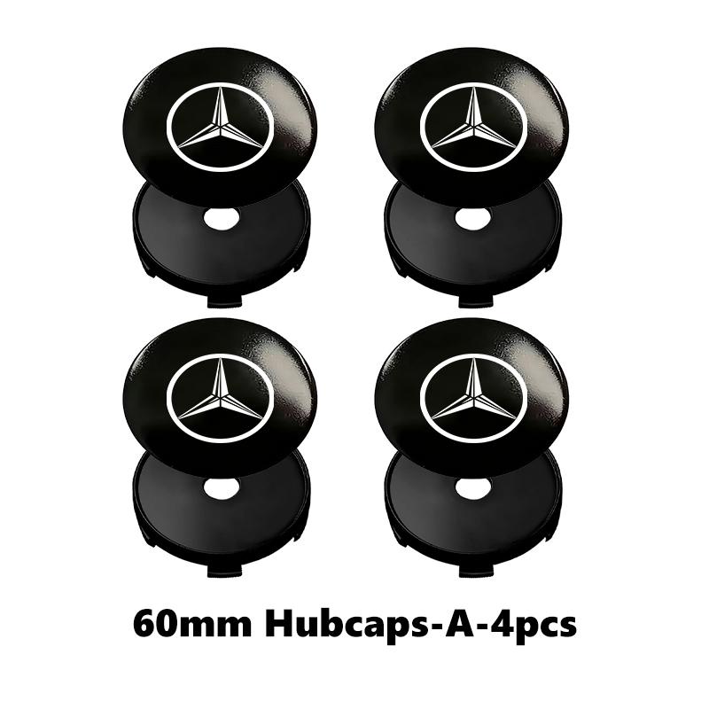 For Benz Wheel Center Sticker Emblem Rim Caps Hub Cover Logo Badge Decal AMG Exclusive A C E R V Class CLA CLS C180 C200 W204