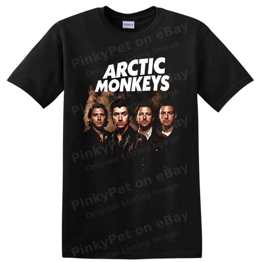Arctic Monkeys Рок-музыка Сепия Портрет группы Футболка Подарок фанату концерта Футболка Арт