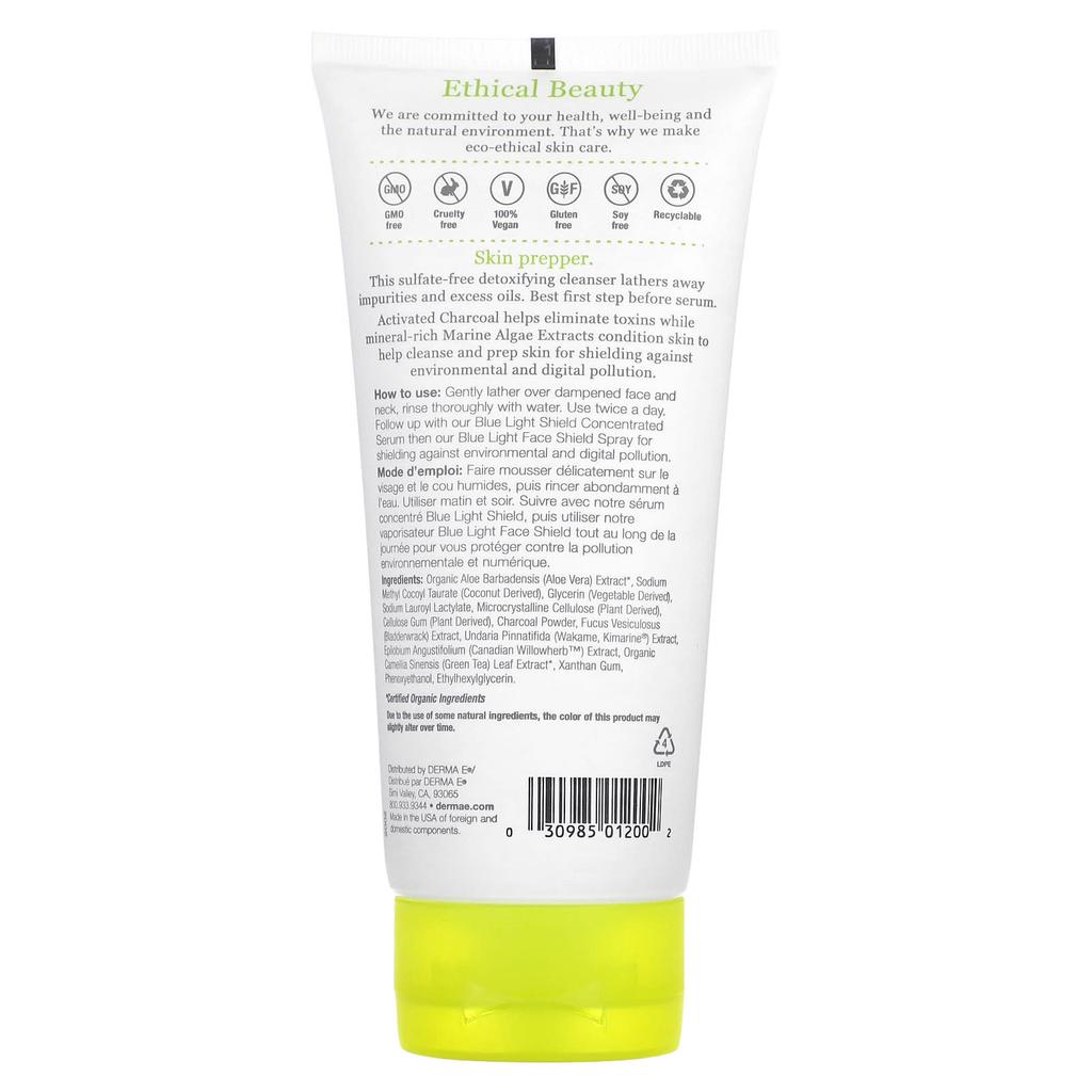 DERMA E, очищающий гель для умывания, 6 жидких унций (175 мл)