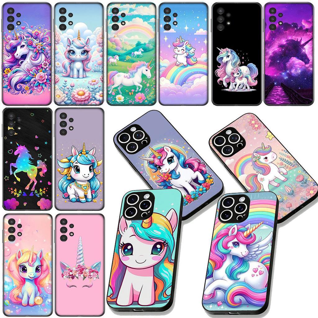 Cartoon Unicorn Horse Anime Phone Case for Motorola Moto Edge 50 30 Fusion 40 NEO Ultra Pro G22 G23 G20 G35 G84 G13 G53 Cover
