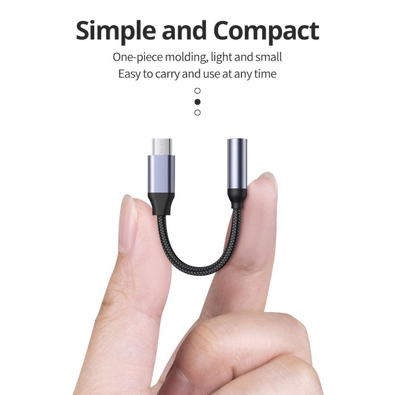 FONKEN Адаптер для наушников Кабель USB C Type C с разъемом 3,5 мм Адаптер AUX Type-C 3,5 Аудиоконвертер Кабель