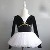 Children's Dance Clothes, Velvet Practice Clothes, Autumn and Winter Long-sleeved Girls, Ballet Jumpsuits, Girls, Gymnastics Clothes, Dance Skirts