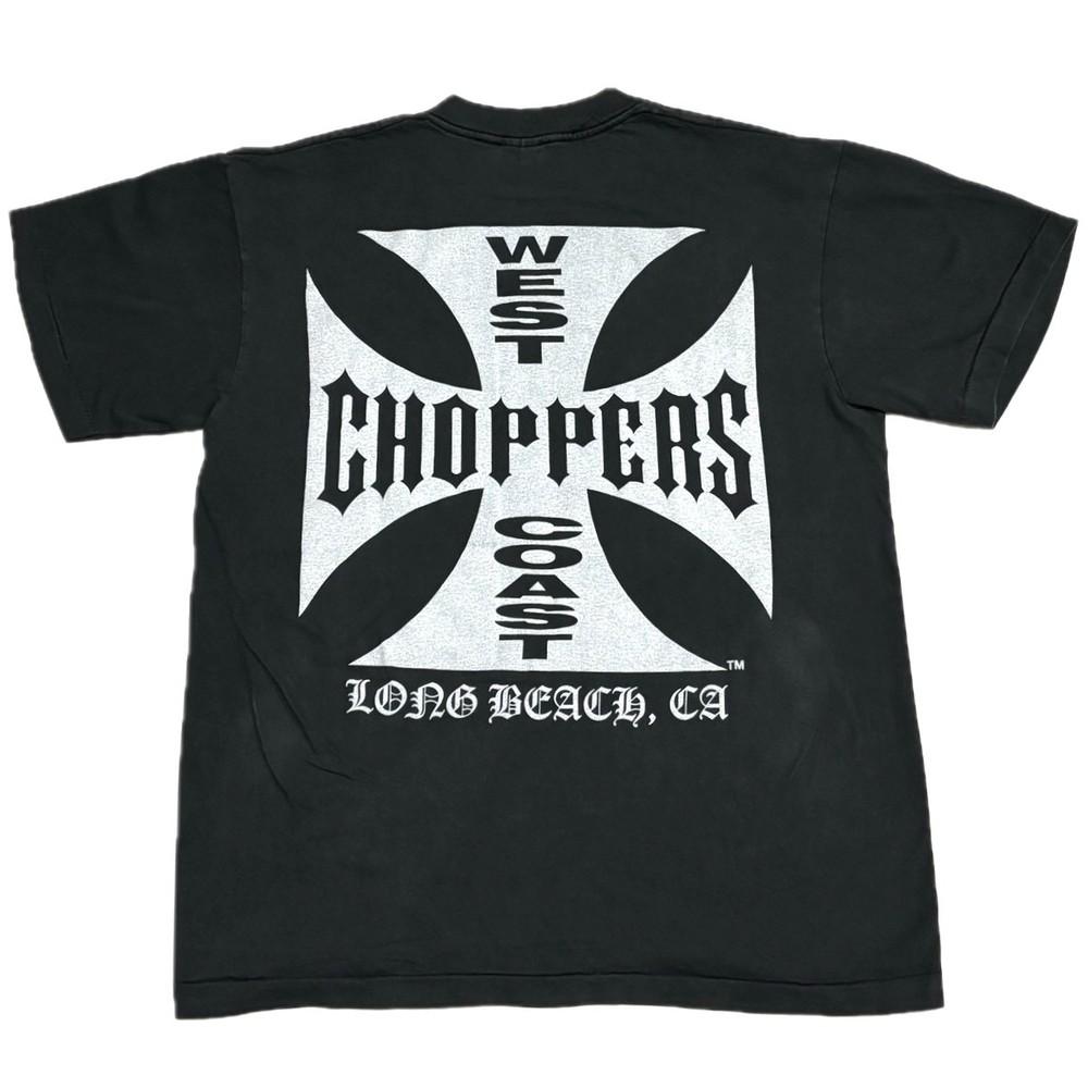 Vintage West Coast Choppers Mens XL Black Motorcycle Long Beach T-Shirt REPRINT