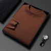 Men's Solid Half-High Neck Pullover Sweater