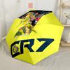 Ronaldo's Legacy Soccer Automatic Umbrella Compact 8-Rib Lightweight Durable Plastic & Iron Perfect for Outdoor Adventures Fashion Lovers