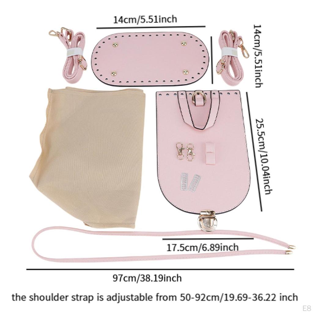 PU Leather Bag Making Kit Bottom Base Handmade DIY Crochet Knitting Set
