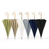 16K Steel Skeleton Straight Pole Umbrella Plain Long Handle Bamboo Handle Umbrella Outdoor