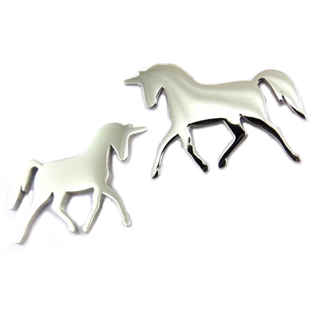 Les Trésors De Lily [P7750] - Silver 'Licorne My Unicorn' Steel Designer Earrings - 13x10 Mm