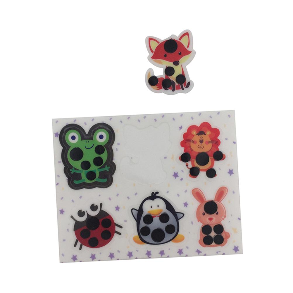 6Pcs Baby Head Thermometer Cartoon Forehead Thermometer Sticker Infant Fever Body Temperature Test