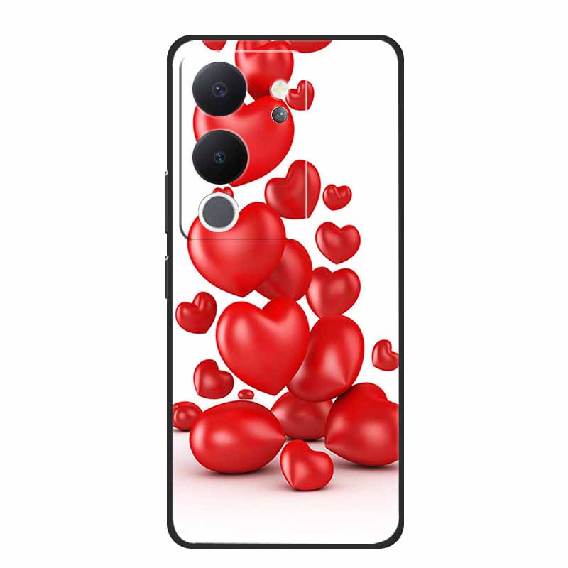 6.67" Чехол для Vivo V30 Lite Черный Силикон Мягкие Чехлы для Телефона Для Vivo V30 Lite Задняя Крышка Чехол V 30 Lite Funda Coque Оболочка Capas