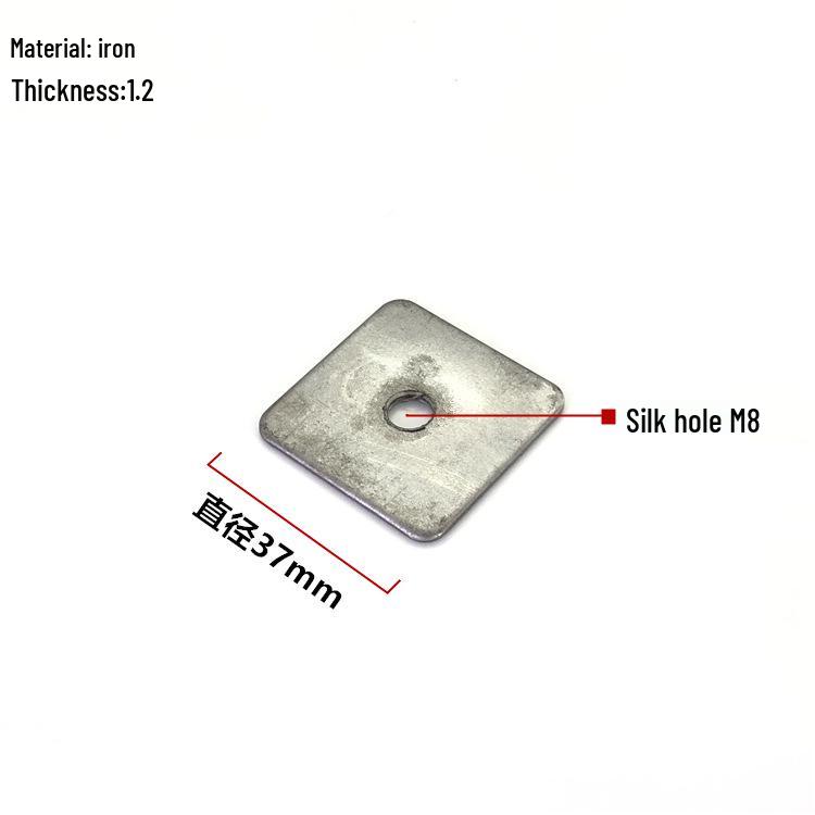 Соединитель квадратной трубы из нержавеющей стали с резьбовым отверстием для сборки стеллажа