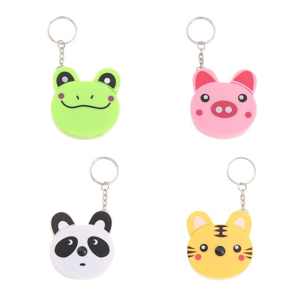 Mini 1M Sewing Measure Ruler Cartoon Animal Tape Measure Measuring Ruler Automatic Stretch Ruler
