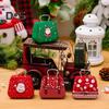 Рождественская коробка для конфет с ручкой, мини-железная сумка, снеговик, Санта, держатель для закусок, рождественские сувениры, праздничный контейнер для хранения сладостей