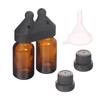 Yousheng 1 Set Essential Oil Inhaler Cap Leak-Proof Empty Essential Oil Perfume Dispenser Bottle Container Double Hole Sniffing Bottle Cap Funnel