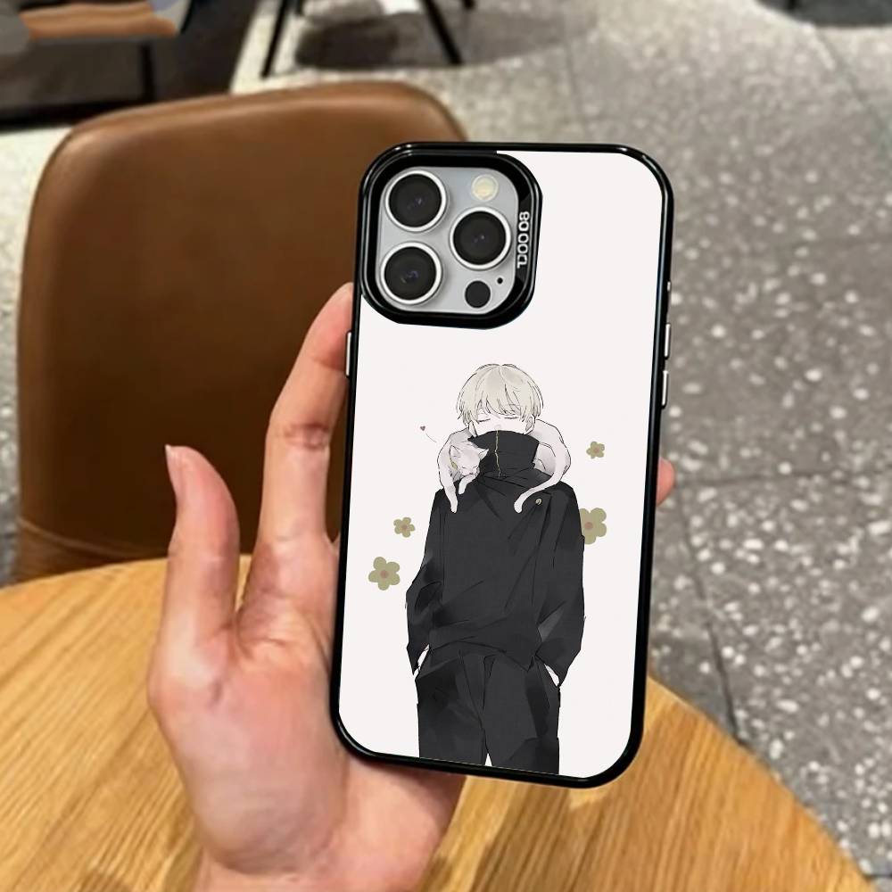 Крутой Аниме Т-Тoge И-Инумаки Чехол для Телефона Для iPhone17,16,15,14,13,12,11 Plus,Pro Max Цветной Серебряное Покрытие Внутренняя Крышка