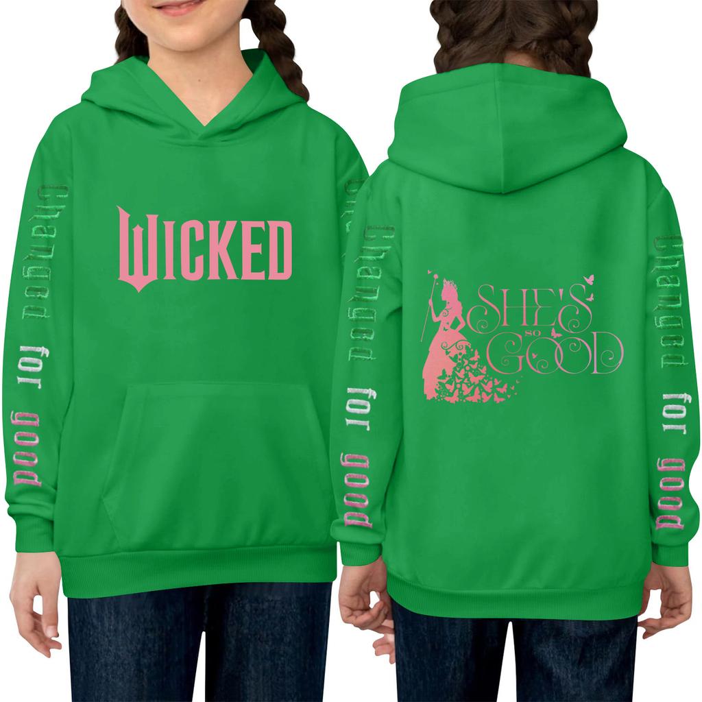 Детский пуловер с длинным рукавом, свободного кроя, с принтом букв, капюшоном на шнурке