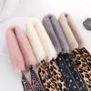 Women Elegant Faux Fur Scarf Plush Leopard Winter Warm Vintage Fluffy Collar Wrap