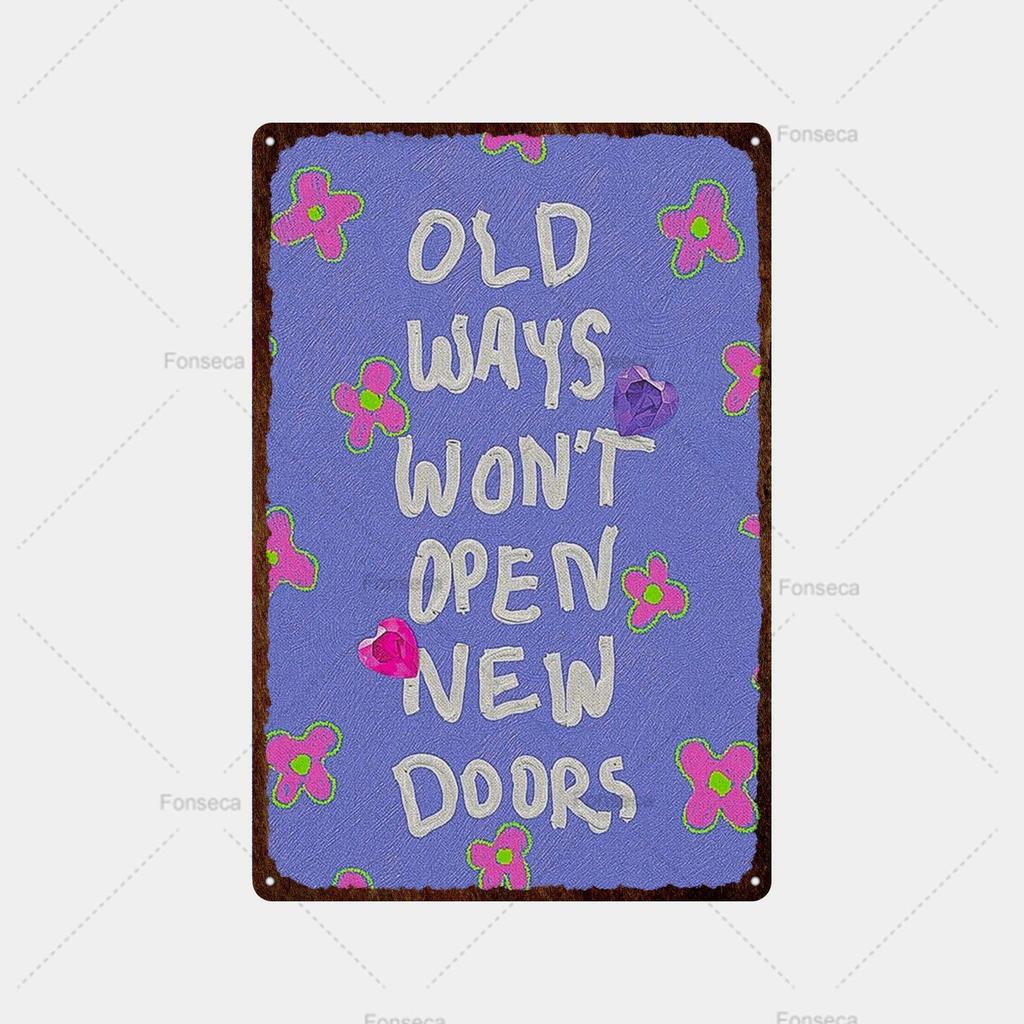 Цветная странная планета, металлическая вывеска, ретро жестяная вывеска, металлический ретро-бар, ретро украшение стены, бар, клуб, человек, отверстие, металлический плакат