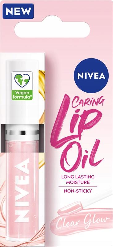Nivea Caring Lip Oil Pielęgnujący Olejek Do Ust Clear Glow 5,5Ml