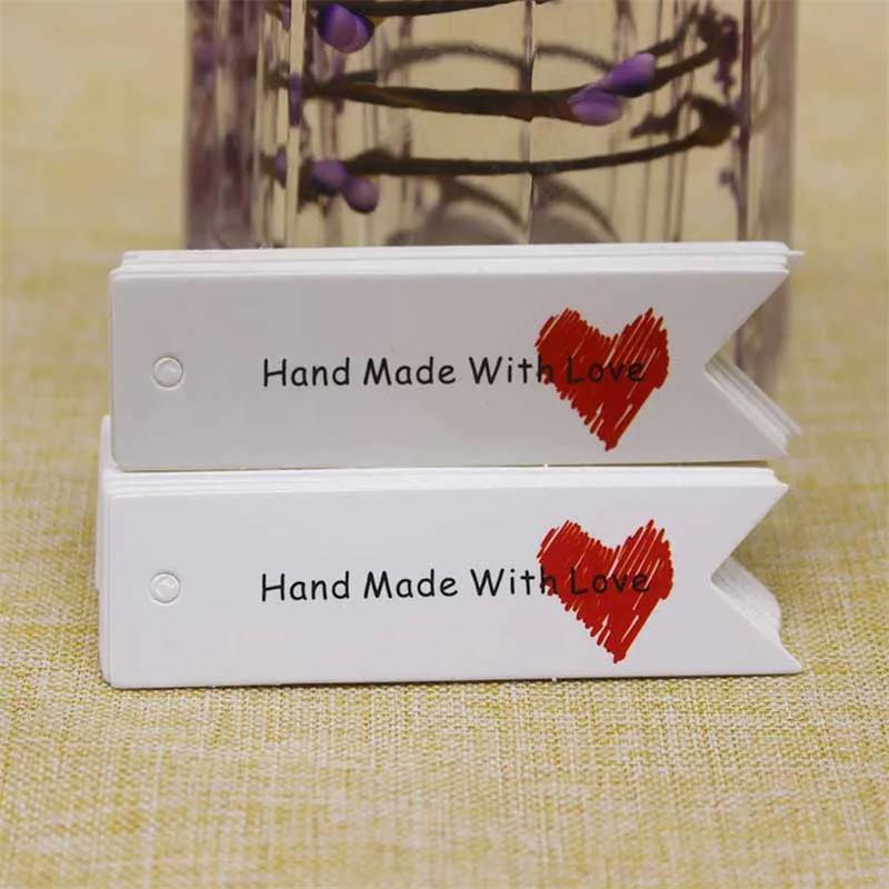 100 шт. самодельных рождественских этикеток, бирки для упаковки подарков, бирки для милых вечеринок, бирки для рождественских украшений