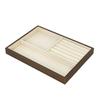 Multi-Compartment Wooden Jewelry Display Tray Velvet Lining Pendant Display Plate  Show Case Props