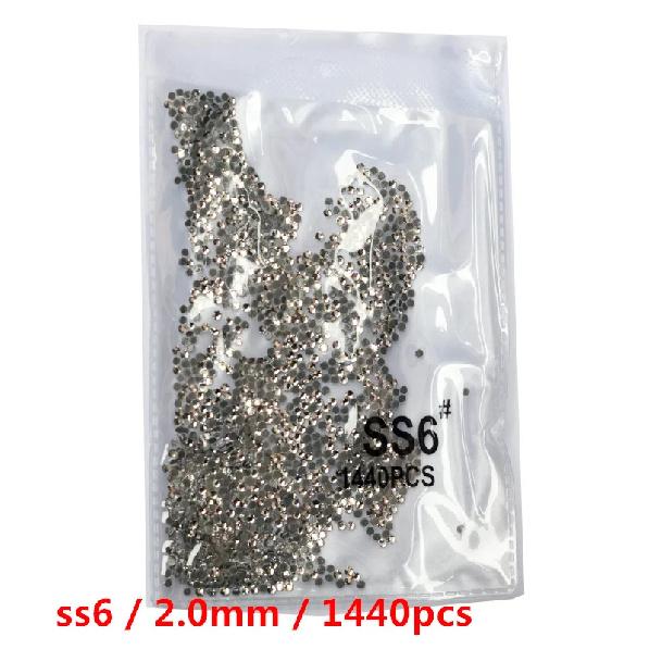 SS3-ss8 1440 шт. Кристалл AB золото 3D Не термофиксация Плоская задняя часть Стразы для нейл-арта Украшения Обувь и танцевальное украшение