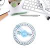 4Inch Circle Protractor 360 Degrees Plastic Protractor Ruler 360 Degrees Angle Measuring Tool for Students Drafting