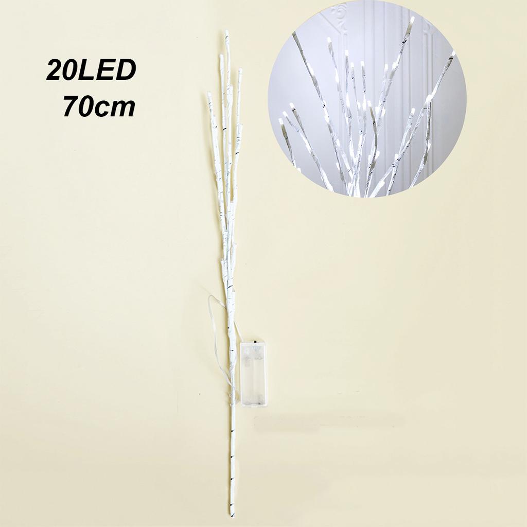 Hot 70cm Birch Branch Light Battery Operated Led Strip Lights Table Fairy Tree Decorative String White Twig For Bedroom Festive