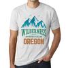 Homme Graphique  Tee Shirt Graphic T Shirt Wilderness OREGON White Smoke