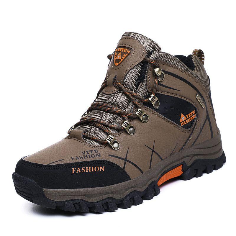 Cozy Men's Winter Snow Boots Breathable And Slip Resistant Hiking Work Shoes