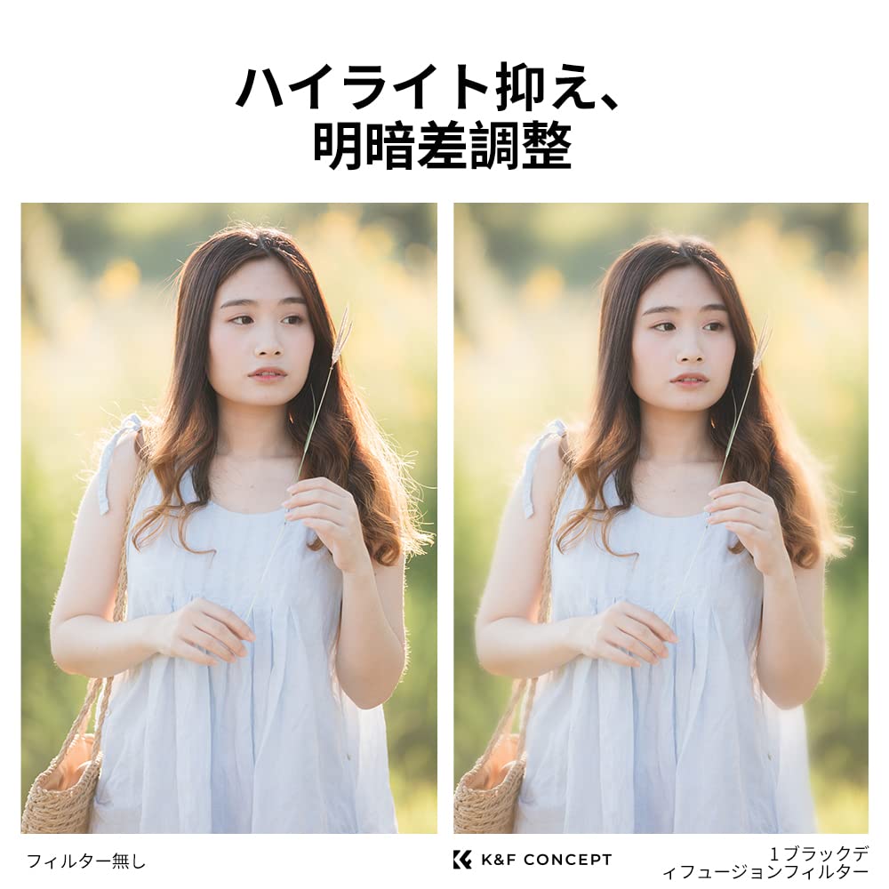 Concept Square Black Diffusion 28 Layer Nano Coating Soft Effect Contrast Adjustment Lens Filter Optical Glass Ultra Thin Frame Water Repellent Oil